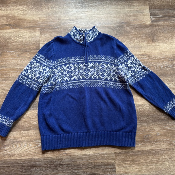 CJ Banks Sweaters - CJ Banks 1X Quarter Zip Snowflake Sweater.
